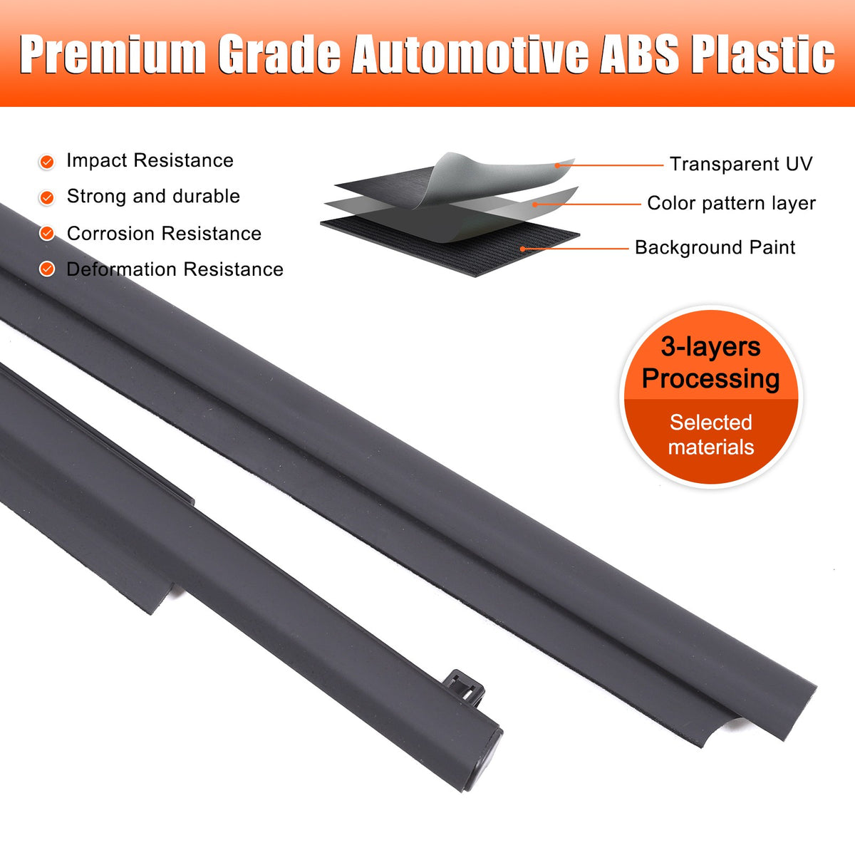 Replacement Rubber Window Outer Seal Strip For Toyota Prado LC150 2010-2020 US 18