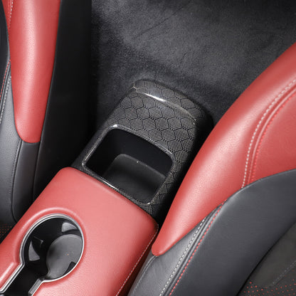 Honeycomb Carbon Fiber Rear Storage Box Panel Trim For Toyota Supra A90 2019-24 12