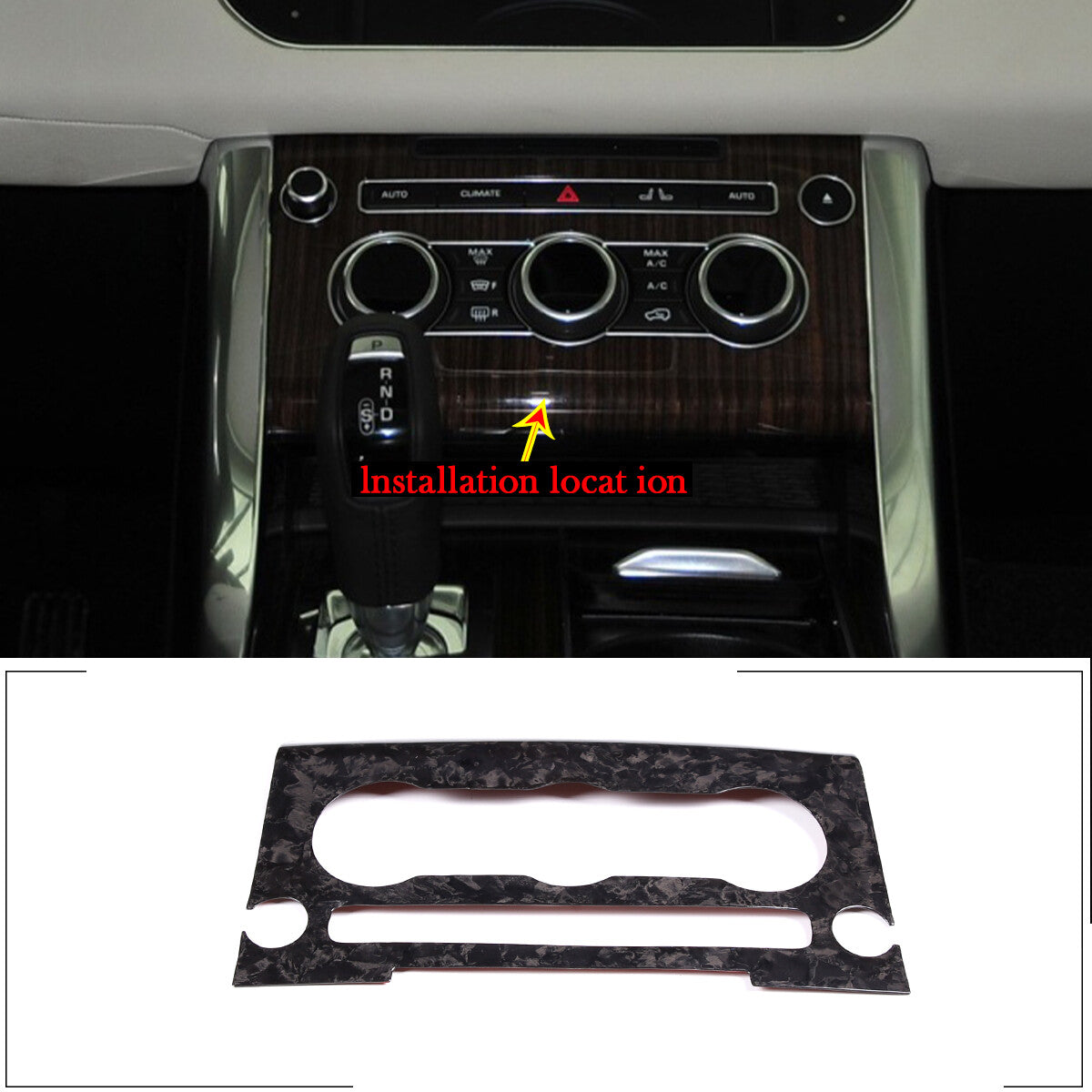 Forged Carbon Volume Radio AC CD Switch Panel Trim For Range Rover Sport 14-17 1