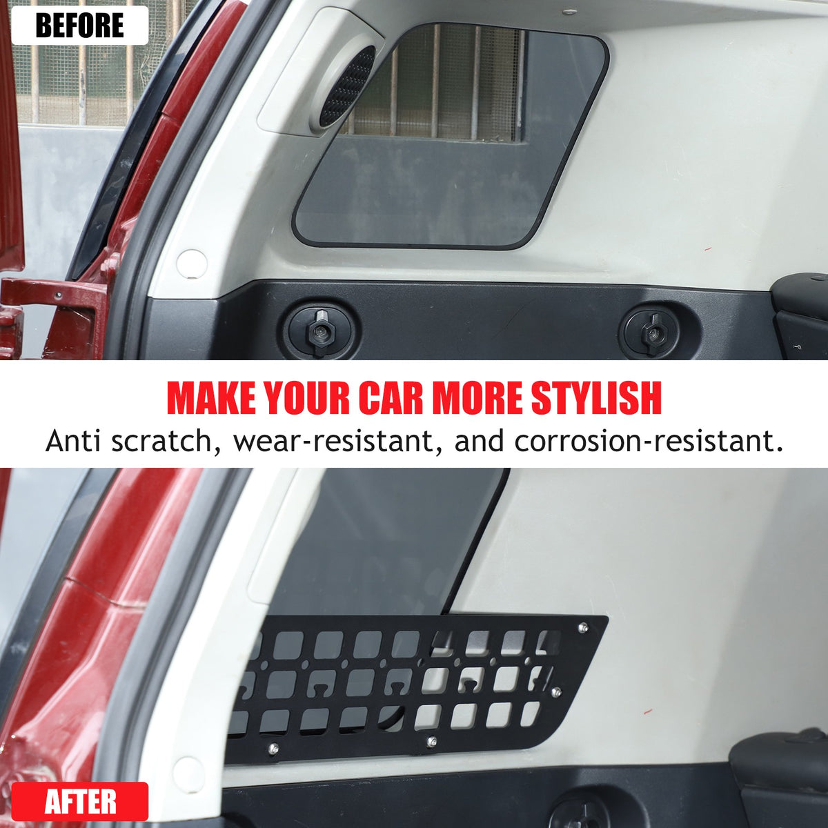 Trunk Left & Right Side Window Storage Molle Panel For Toyota FJ Cruiser 07-21 4
