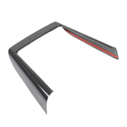 Real Dry Carbon Fiber Center Console Interior Trim Cover For Tesla Model 3 2023+ 12