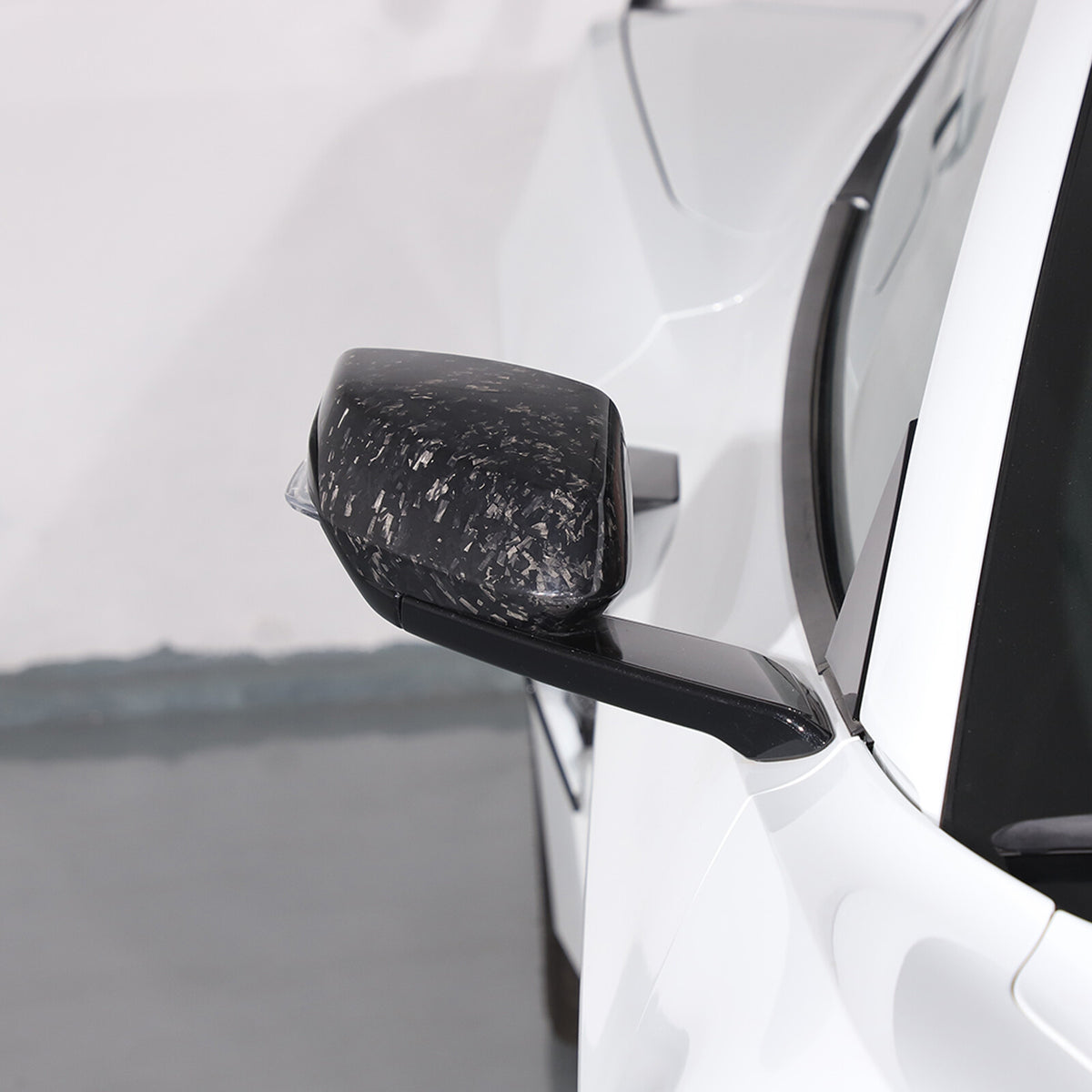 Forged Real Carbon Fiber Side Review Mirror Cover Trim For Corvette C8 2020-26 8