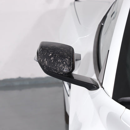 Forged Real Carbon Fiber Side Review Mirror Cover Trim For Corvette C8 2020-26 8