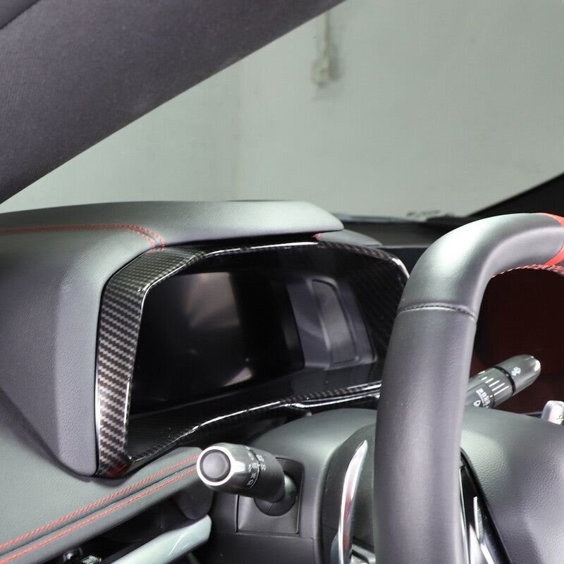 Carbon Fiber ABS Dashboard Speedmeter Panel Trim Decor For C8 Corvette 2020-25 5