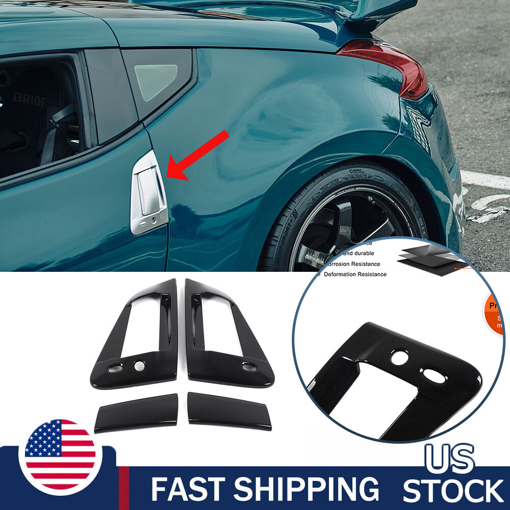 Glossy Black Exterior Door Handle Side Mirror Trim Set For Nissan 370Z Z34 09-20 2