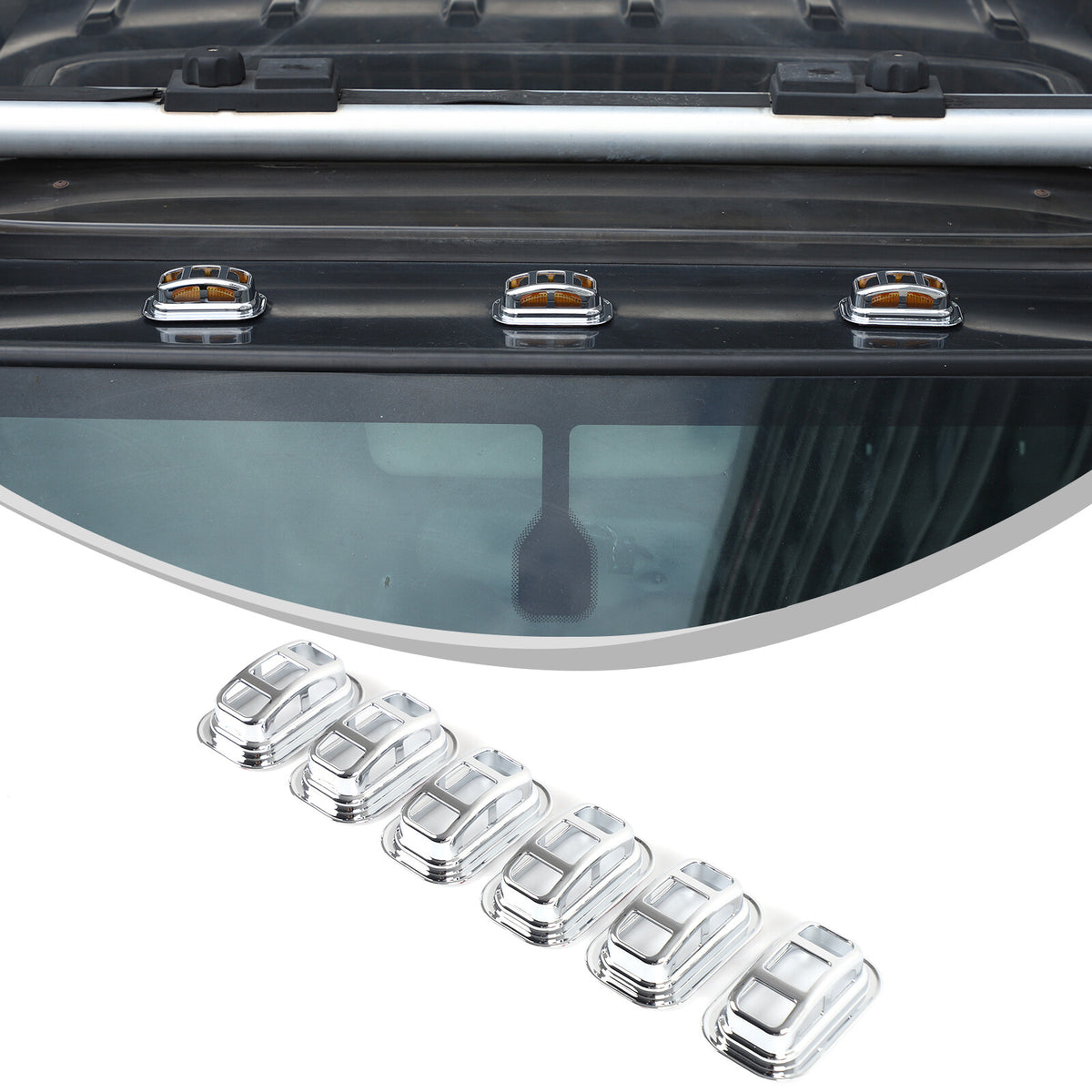 Silver Chrome Exterior Door Handle Mirror Hood Vent Trim Kit For Hummer H2 03-09 129