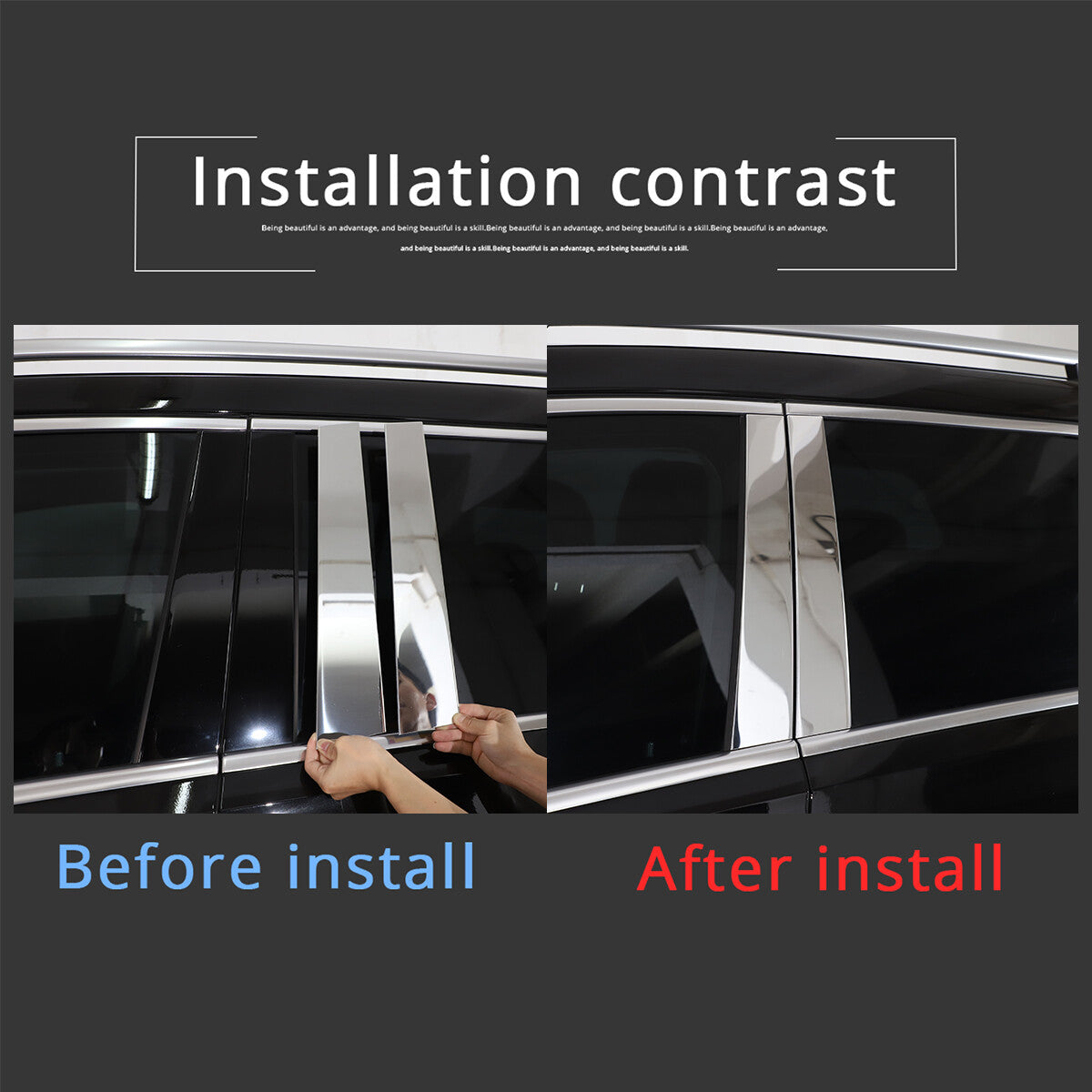 Aluminum Window Pillar Posts Cover For Mercedes Benz GLE GLS X167 2021-24 US 10