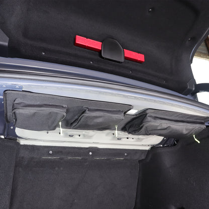 Black Rear Trunk Hanging Storage Bag Organizer For BMW 7 Series G70 i7 2023-25 3