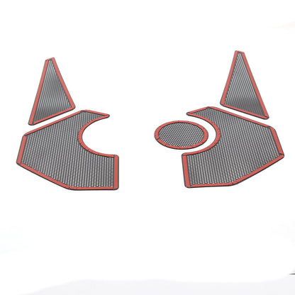 Engine Bay Side Black Stainless Cover Plate Net For 20-26 Coupe Corvette C8 14