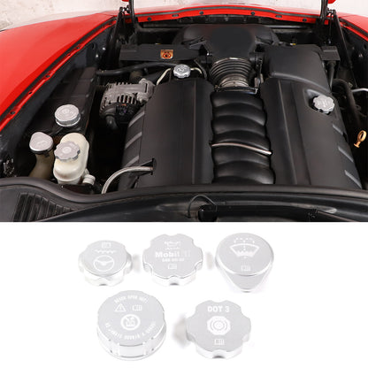Silver Alloy Engine Cabin Switch & Intake Manifold Cover Set Kit For Corvette C6 14