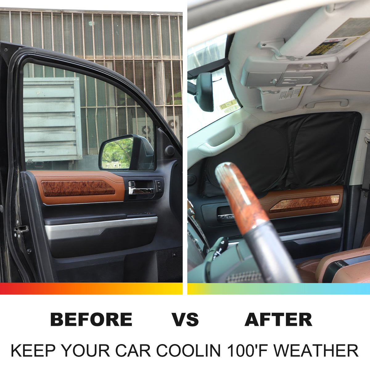 Memory Car Full Window Sunshade Cover Shades Sun Visor For Toyota Tundra 2007-21 24
