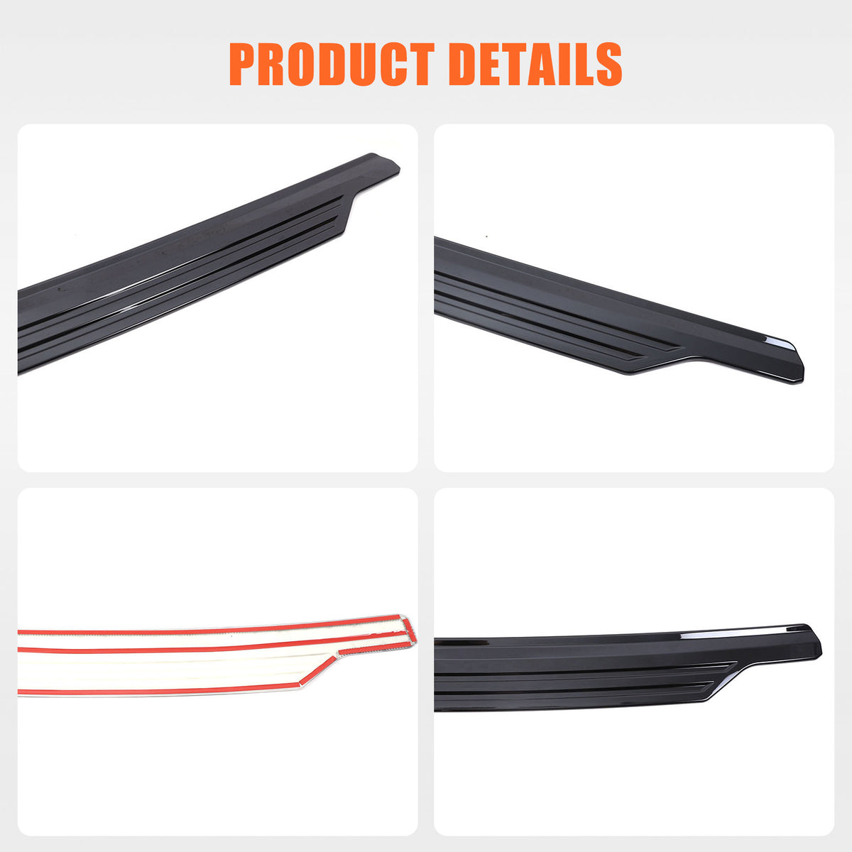 Glossy Black Molding Tailgate Liftgate Trim For Toyota Land Cruise LC250 24+ US 17