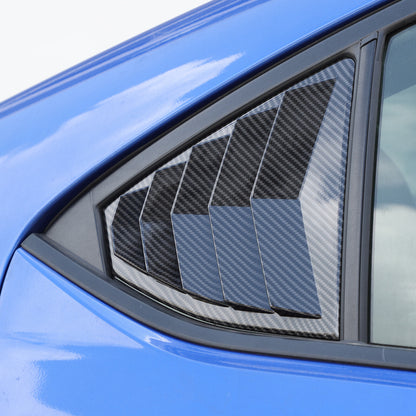 ABS Carbon Fiber Side Window Louver Shutter Cover For Subaru WRX 2022-2024 7