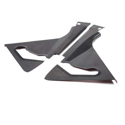 Real Carbon fiber Engine Bay Corner Panel Trim Cover Base Cover For Corvette C8 14