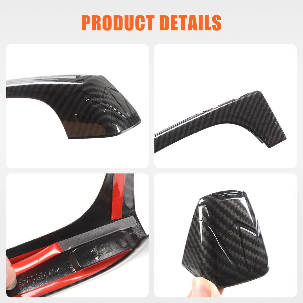 ABS Carbon Fiber Door Handle + Tailgate Cover Trim Bezel For Hummer H3 2005-2009 9