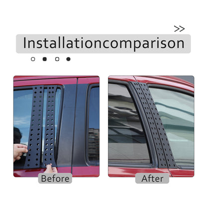 Black Aluminum Alloy Window Center Pillar Trim Panel For Toyota Tacoma 16-23 US 12