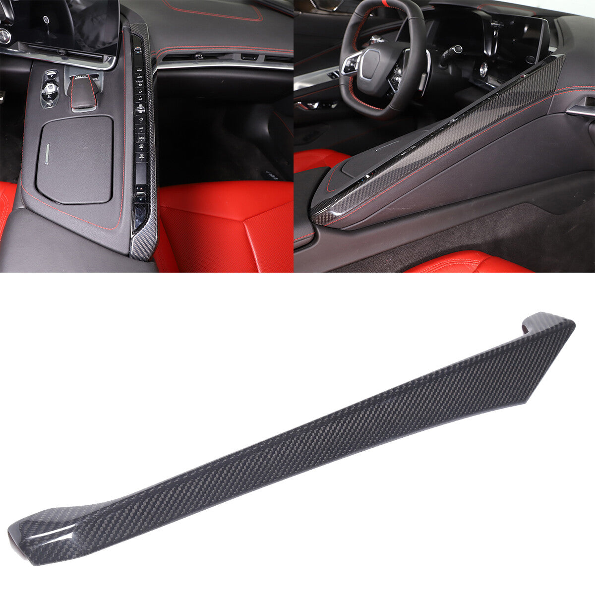 Real Carbon Center Console Passenger Side Trim For Corvette C8 Z51 Z06 Stingray 2