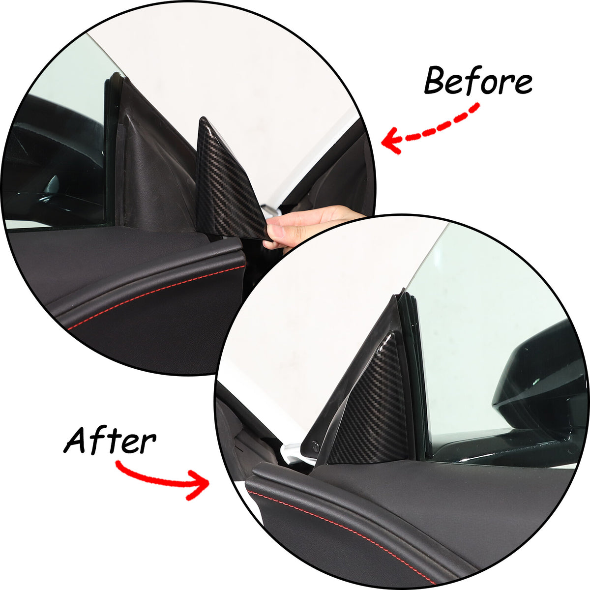 ABS Carbon Fiber Interior Full Cover Trim Kit Set For Corvette C8 2020-2025 51