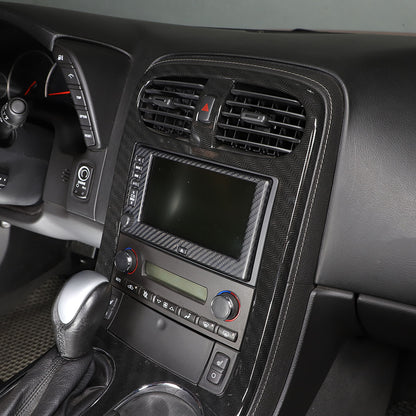 Matte Carbon Fiber Center Navigation Screen Trim Cover For Corvette C6 2005-13 19