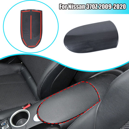 ABS Carbon Fiber Center Console Armrest Box Trim For Nissan 370Z Z34 09-20 US 1