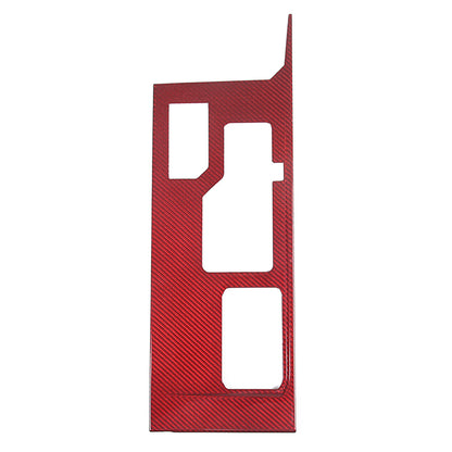 Red Real Carbon Fiber Center Console Gear Panel Cover for Toyota Tundra 2022-26 6