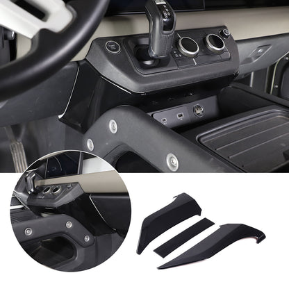 Glossy Black Center Console Knee Side Cover Trim For Land Rover Defender 2022-23 1