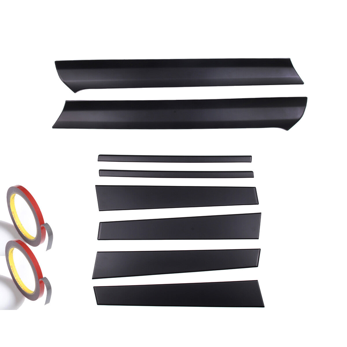 Matte Black A B Pillar Post Trim Set for Land Rover Discovery LR3 LR4 2010-16 2