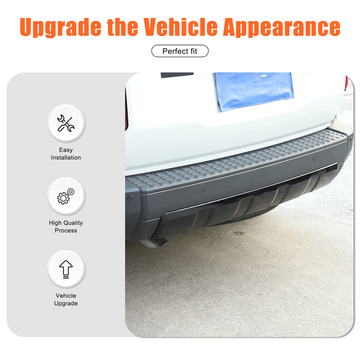 Glossy Black Rear Bumper Spoiler Guard For Toyota Land Cruiser LC250 24+ 13