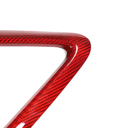 Red Real Carbon Fiber Inner Door Handle Trim Red For Nissan GT‑R R35 2008‑2016 15