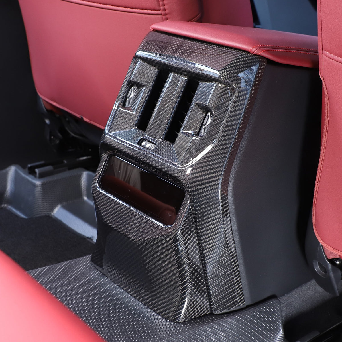Real Carbon Fiber Rear Air Conditioning Vent Trim Cover For BMW X3 G45 2025+ 12