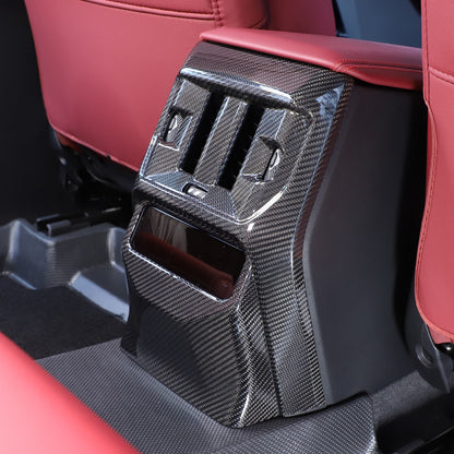 Real Carbon Fiber Rear Air Conditioning Vent Trim Cover For BMW X3 G45 2025+ 12