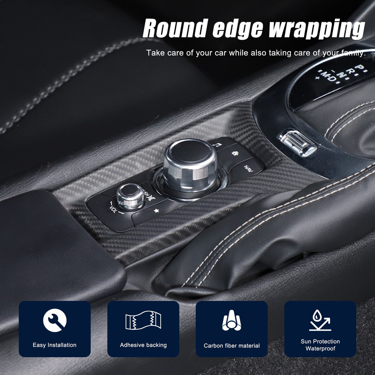 Matte Real Dry Carbon Fiber Interior Full Trim For Mazda MX-5 Miata 2016-2026 21