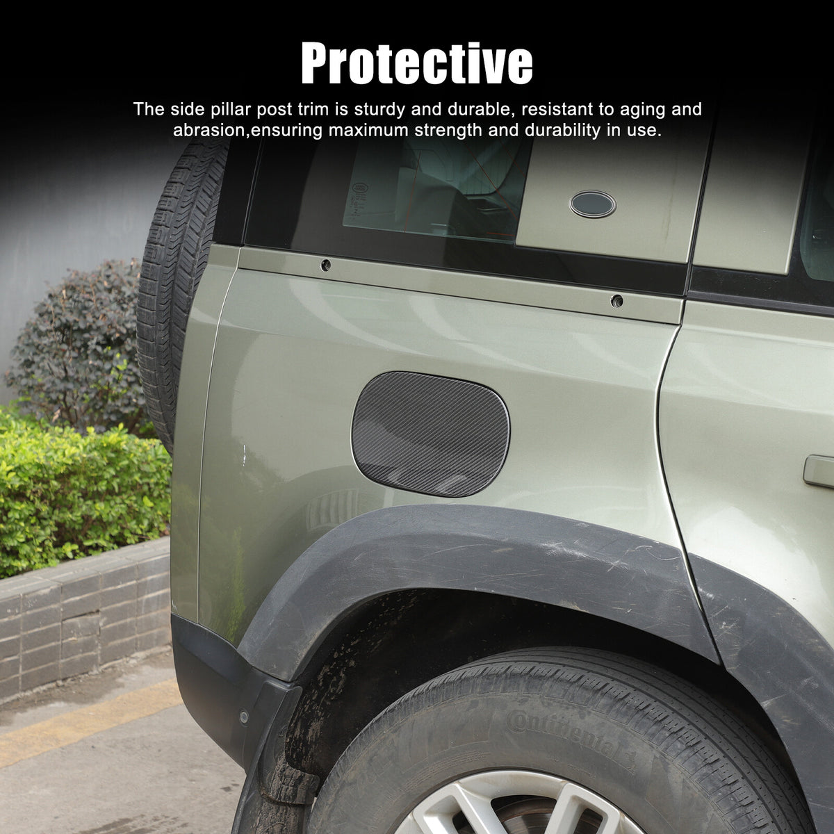 Real Dry Carbon Fiber Fuel Tank Cap Trim Cover For LR Defender L663 2020-25 4