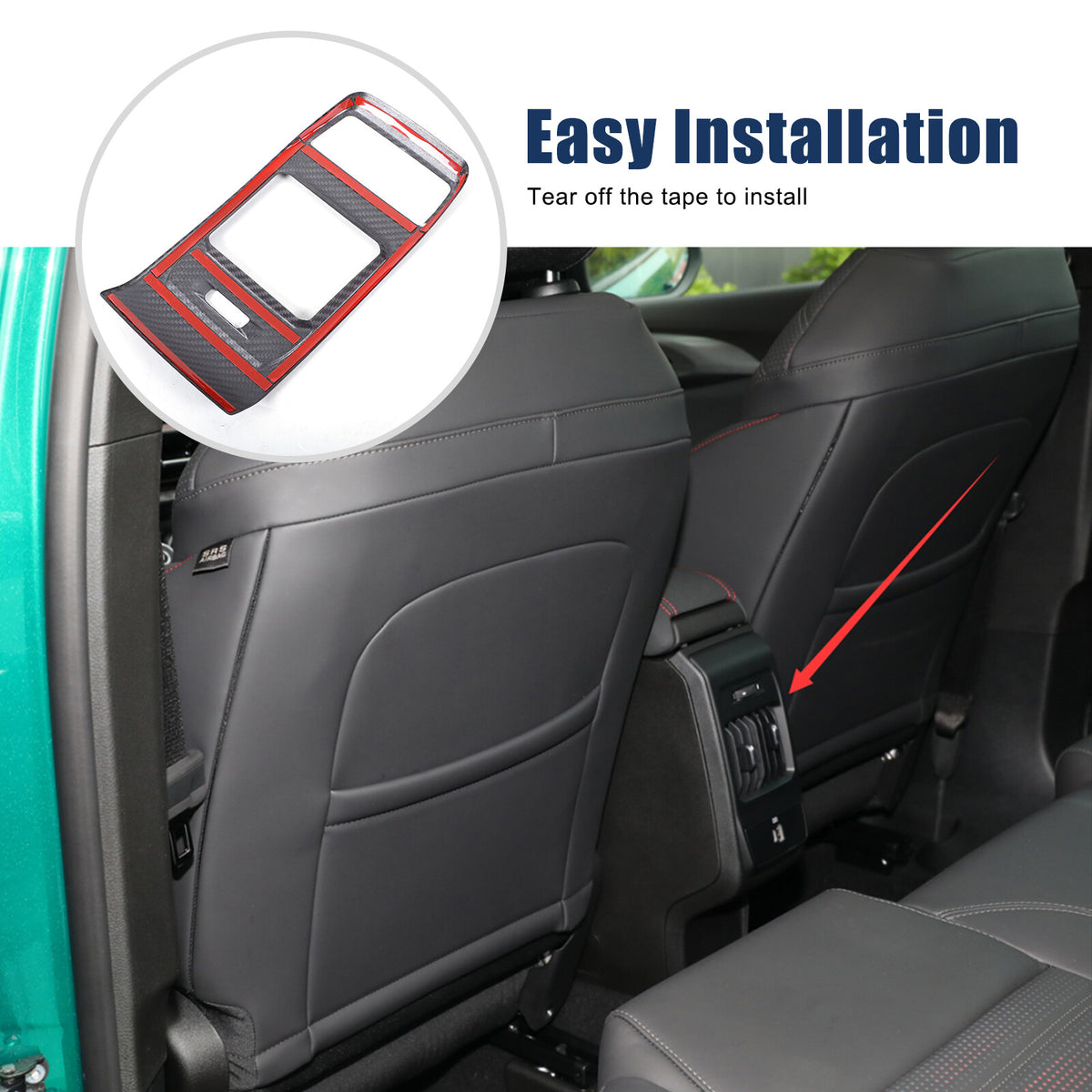 Real Carbon Fiber Interior Rear Air Vent Cover Trim For Alfa Romeo Tonale 23-24 4