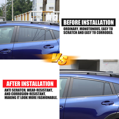 Exterior Rear Quarter Door Window Pillar Trim Kit For Subaru Crosstrek 2024+ 8