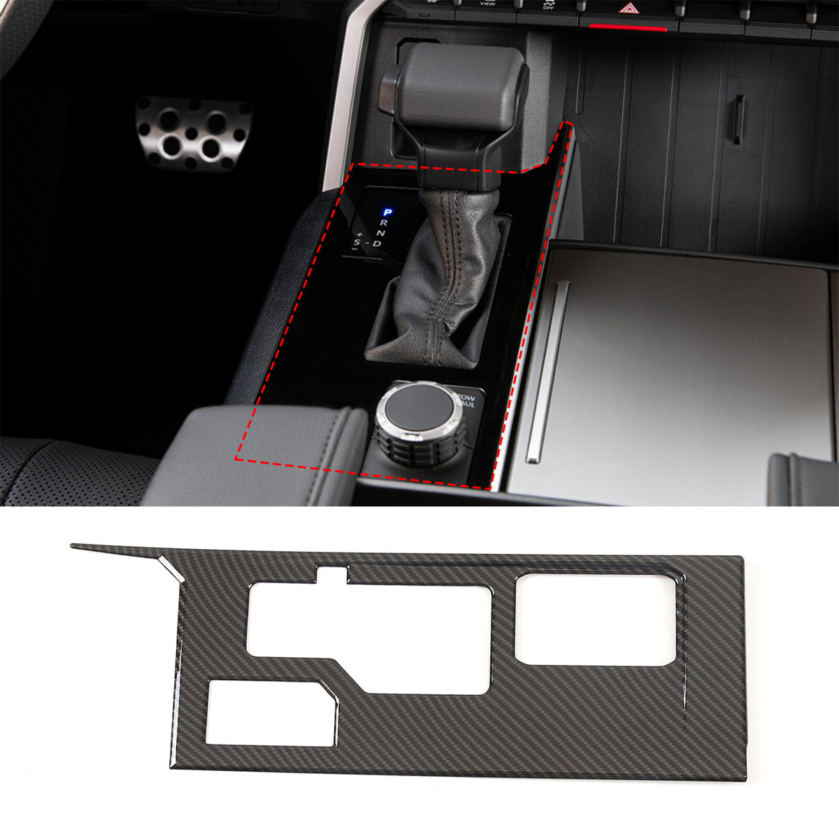 ABS Carbon Fiber Interior Set Cover Trim Kit For Toyota Tundra Sequoia SR 22+ - Styles 1-5 112