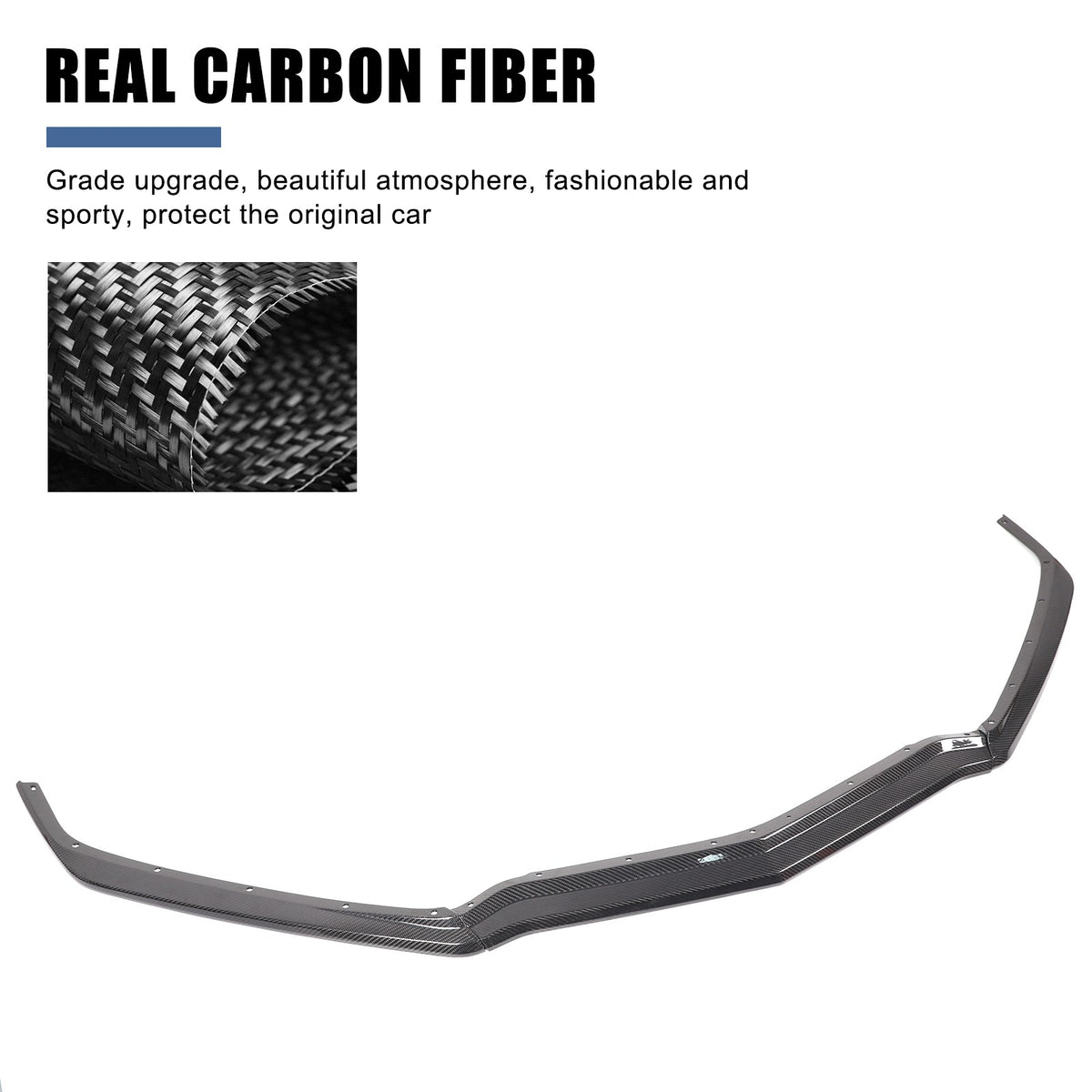 Real Carbon Fiber Front Bumper Lip Splitter For 20-26 Corvette C8 Z51 Stingray 19