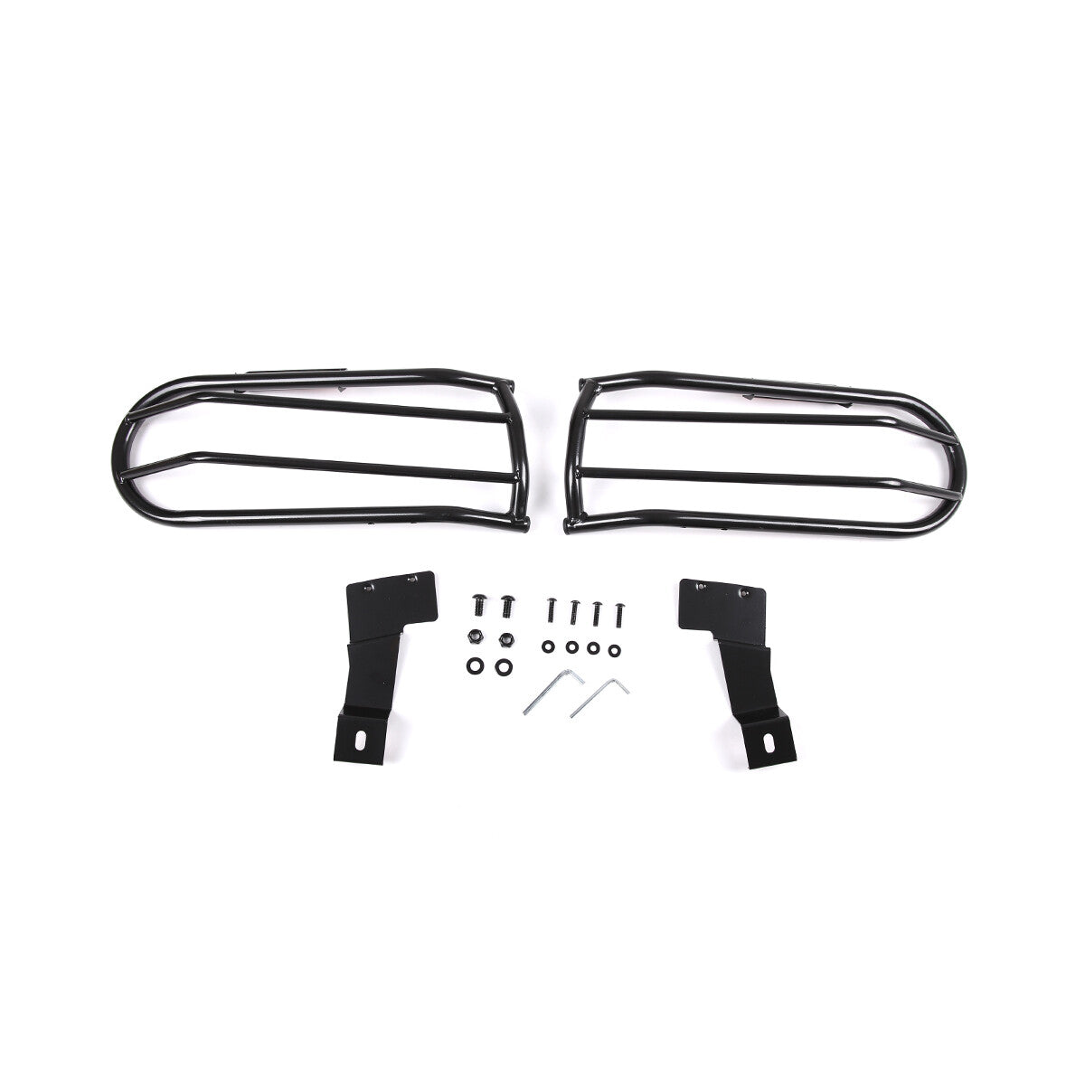 For Toyota FJ Cruiser 07-21 Black Steel Front Fog Light Bumper Lamp Cover Trim 3