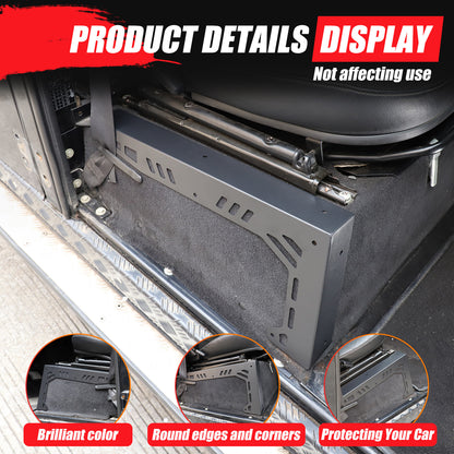 Black Seat Box Corner Carpet Mat Protector For Land Rover Defender L316 2004-18 4