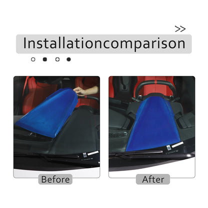 Blue Real Carbon Fiber Dashboard Instrument Upper Panel Cover for Corvette C8 20 11