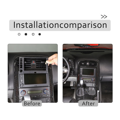 Matte Carbon Fiber Center Navigation Screen Trim Cover For Corvette C6 2005-13 23