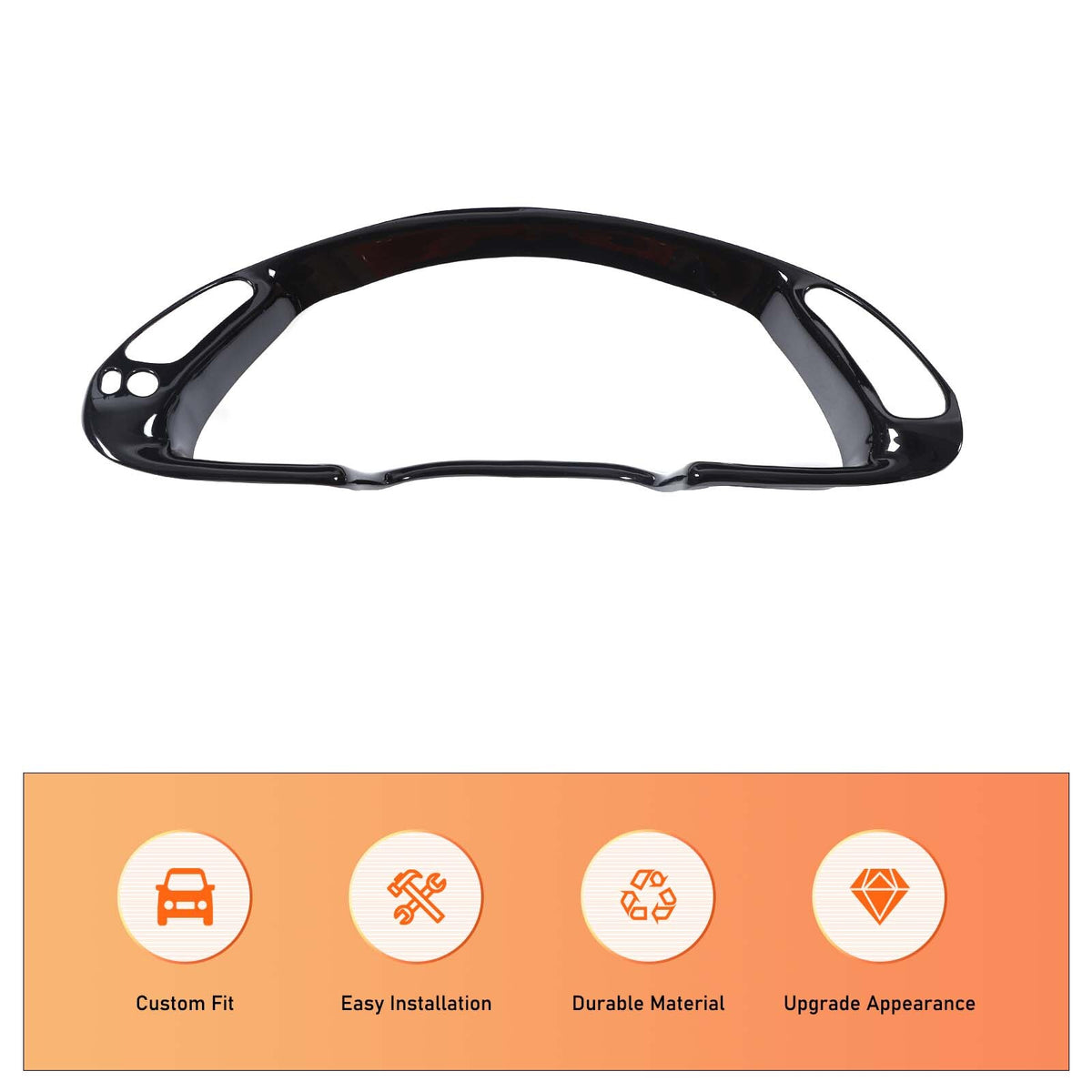 ABS Piano Black Interior Dashboard Frame Trim Cover For Corvette C5 1998-04 US 13