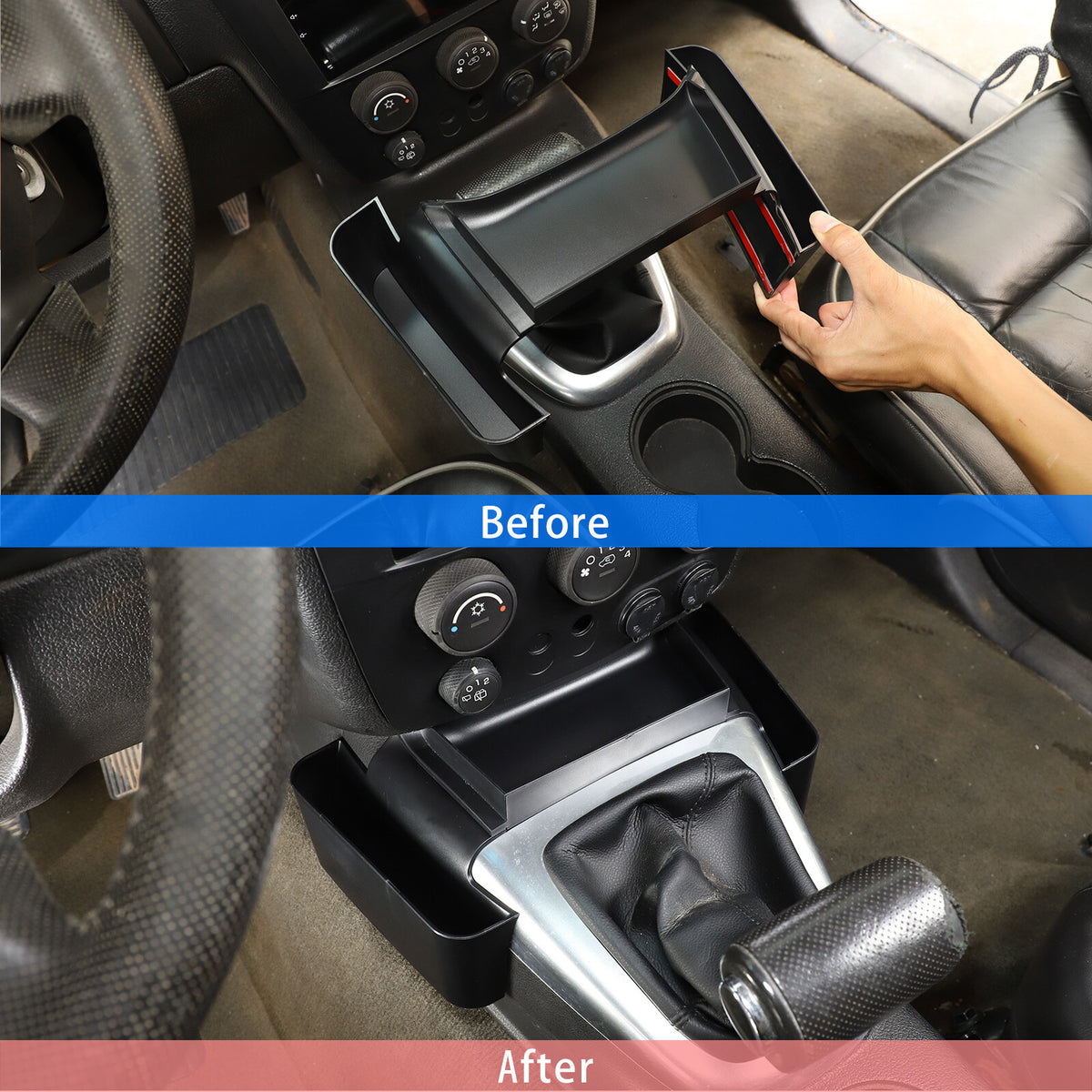 ABS Gear Shift Side Storage Box Organizer tray For Hummer H3 2005-09 US 9