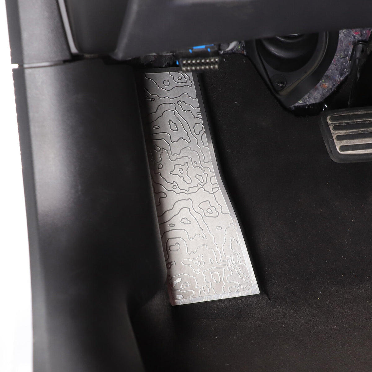 Silver Stainless Steel Left Foot Rest Pedal for Corvette C8 2020+ 13