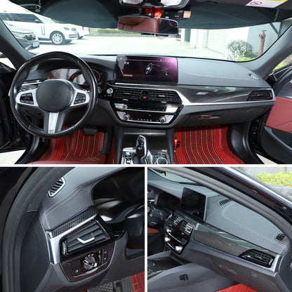 Real Dry Carbon Fiber Dashboard Trim For BMW 5 Series G30/G38 6 GT G32 2017-23 3