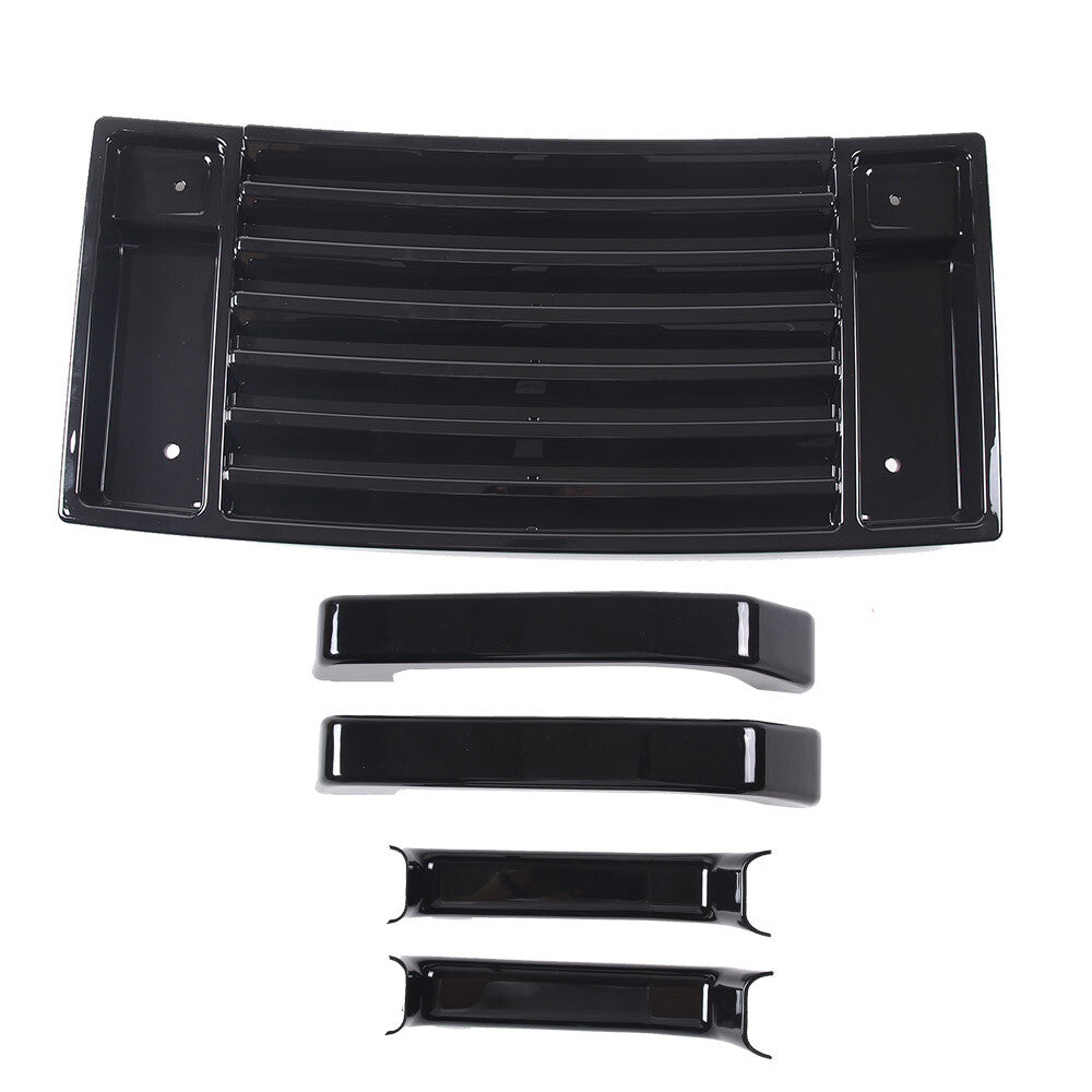 Piano Black Hood Air Deck Vent Grille Panel W Handle Trim For Hummer H2 03-09 US 9