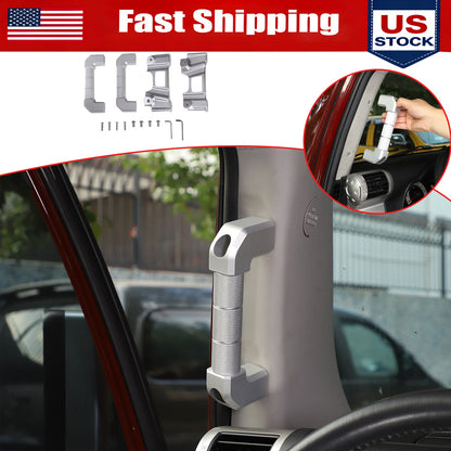 For Toyota FJ Cruiser 07-21 A-Pillar Grab Handle Replacement Aluminium Silver US 1