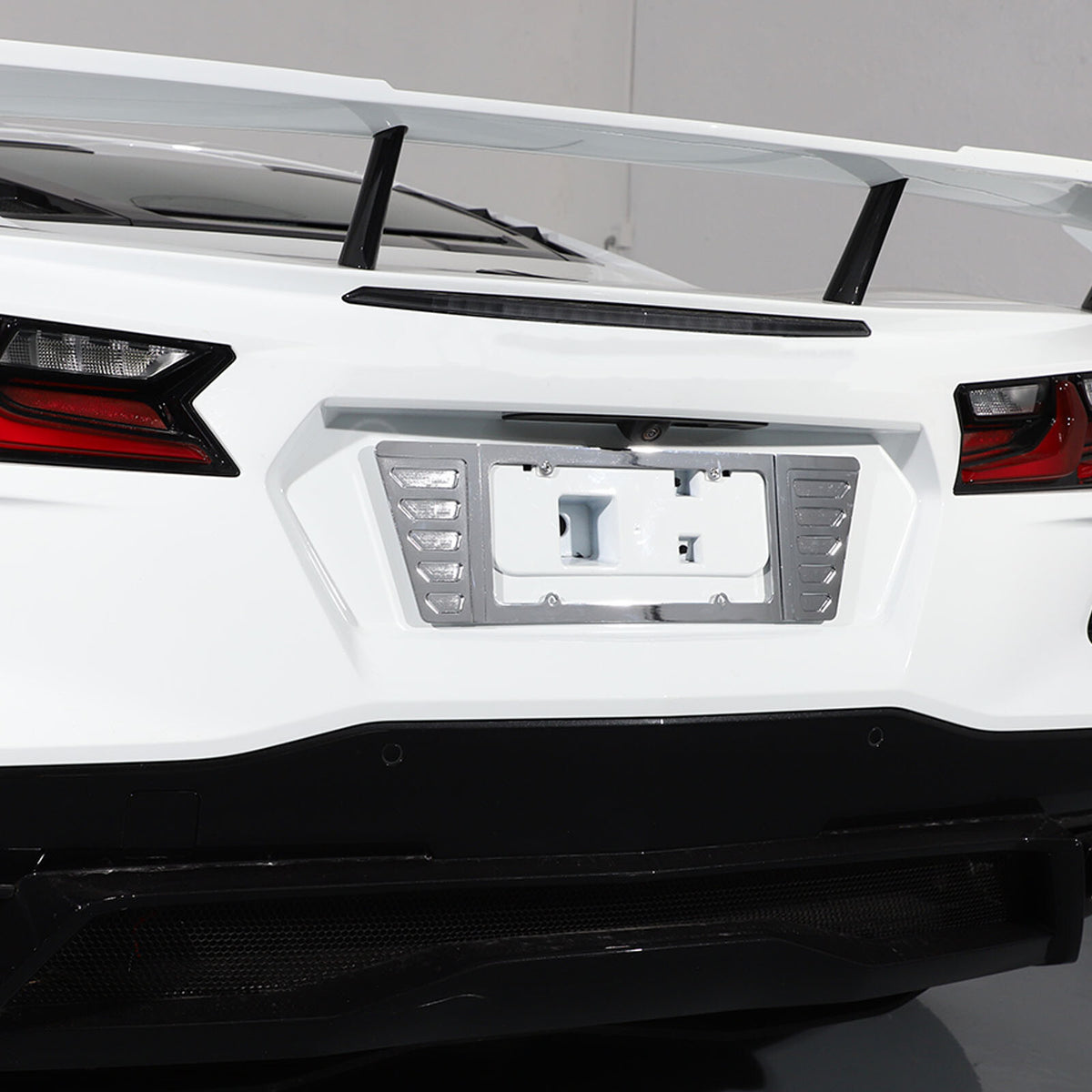 Alloy Rear License Plate Filler Trim Cover For Corvette C8 Stingray Z51 20+ 9