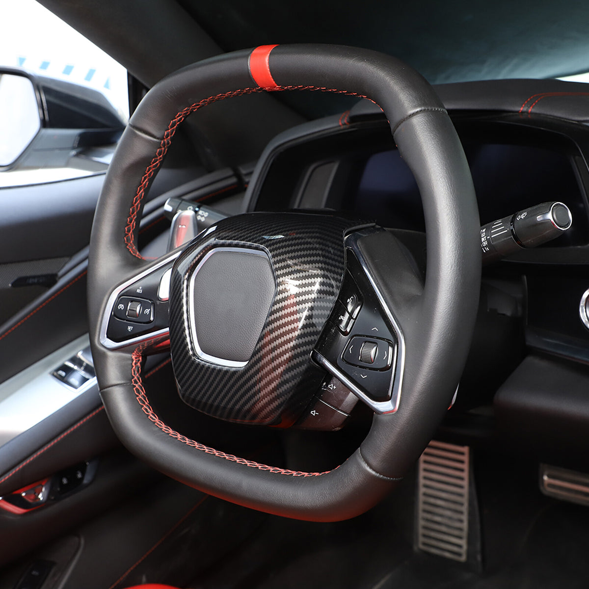 Carbon Fiber ABS Interior Full Decor Cover Trim Kit For Corvette C8 2020-2025 - Styles 51-55 27
