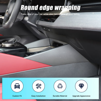 Matte Carbon Fiber Inner Console Side Panel Trim For BMW 5 Series G60 i5 2024+ 11
